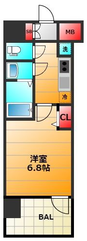 プレサンス大国町アドロッソの間取り