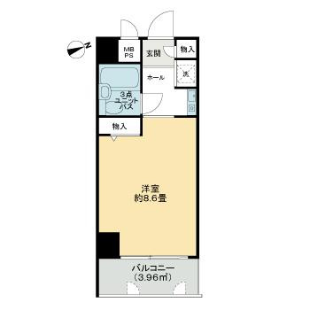 ライオンズマンション天神橋の間取り