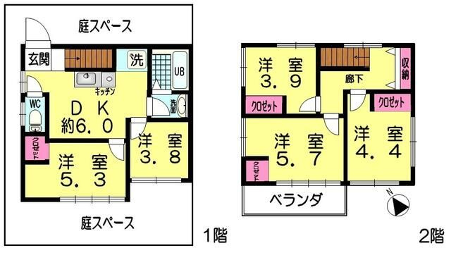 練馬区向山４丁目賃貸戸建（ＥＮ中村橋）の間取り