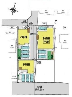 狭山市柏原　新築分譲　西武新宿線『狭山市駅』バス9分　【柏原小学区】の区画図