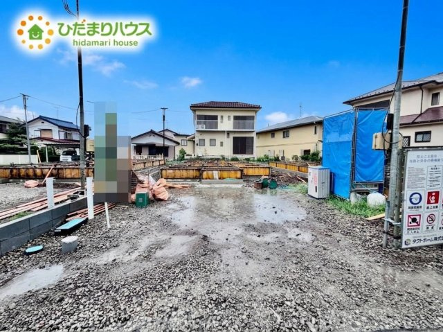 上尾市平方4期　新築戸建　グラファーレ05の外観|9/7撮影
※空は加工しています