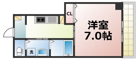 【間取り】 | クィーンライフ勝山北　仲介手数料無料