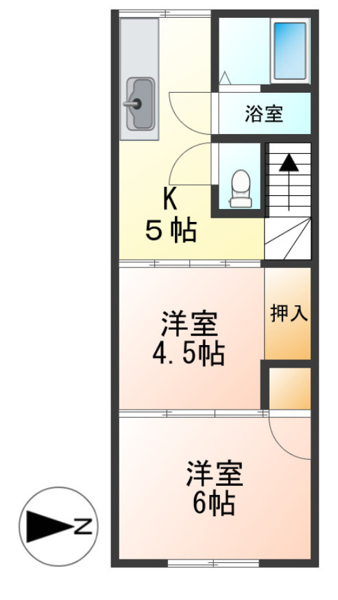 フレンドリー中桜田の間取り