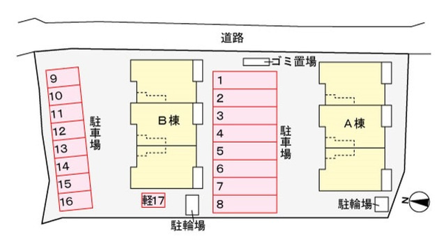 グランドソレーユ海凪Aの区画図