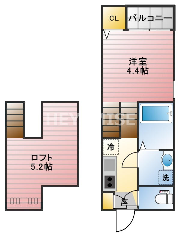 modern palazzo Isahaya Moaの間取り