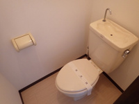 落ち着いた色調のトイレです
