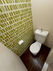 落ち着いた色調のトイレです