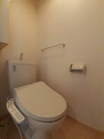 落ち着いた色調のトイレです