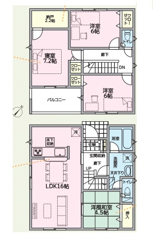 加東市下滝野　第10期　新築一戸建ての間取り|2号地
