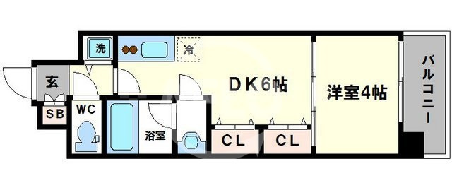 S-RESIDENCE淀屋橋の間取り|S-RESIDENCE淀屋橋　間取り