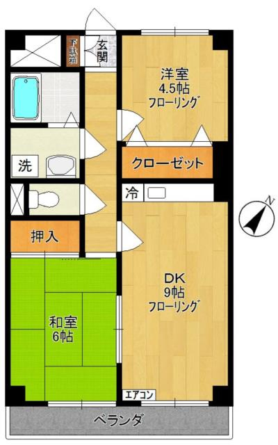川崎市多摩区菅馬場２丁目の賃貸マンションの間取り