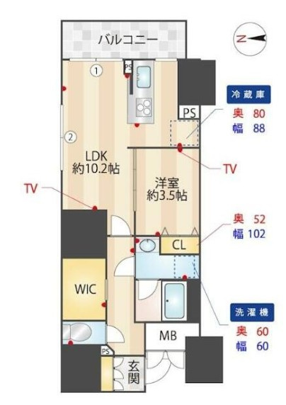 ZOOM信濃町の間取り
