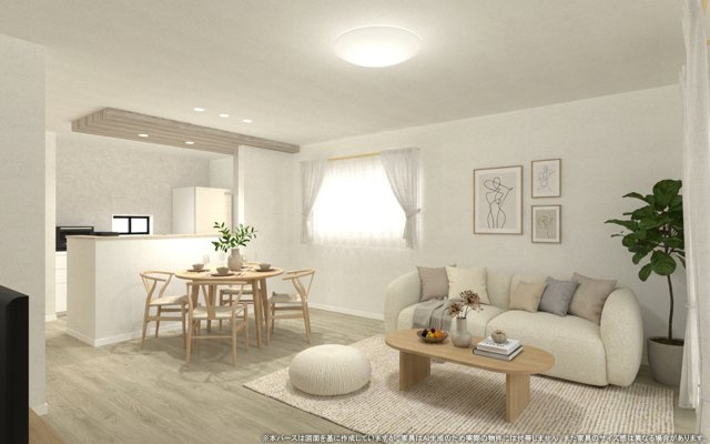【完成予想図】 | 【LDK　イメージパース】
※画像は設計図面を基に作成したイメージです。