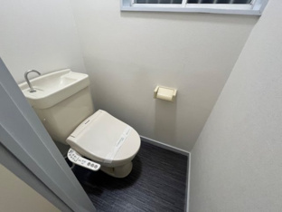 落ち着いた色調のトイレです
