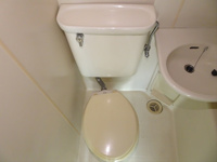 落ち着いた色調のトイレです