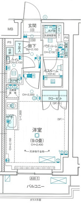 デュオステージ武蔵関の間取り