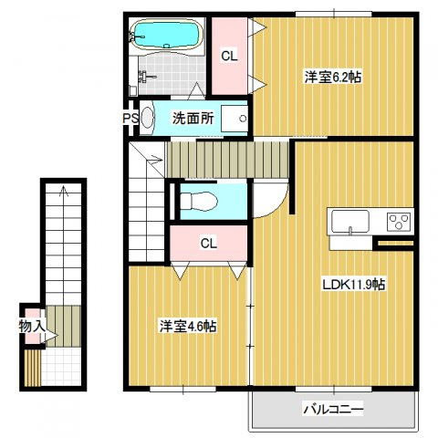 アビタシオンプリュネの間取り
