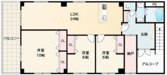 西新町住宅の間取り