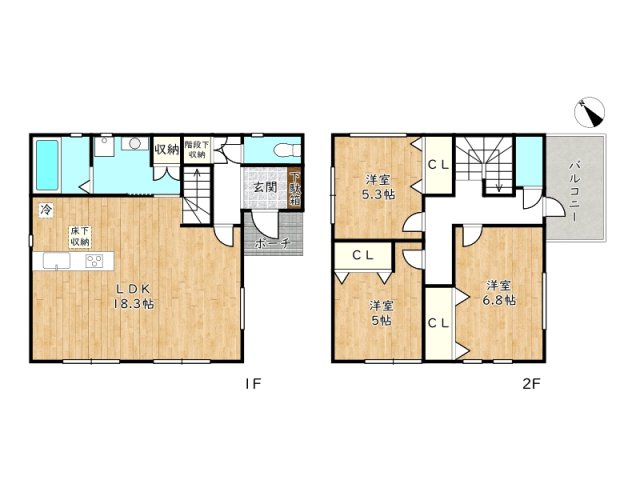 【間取り】 | 姫路市広畑区清水町２丁目／戸建