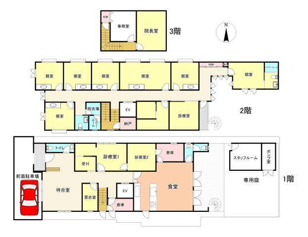 【元診療所×EV付一棟売】伏見桃山歩4分！敷地100坪超・延385㎡の間取り|18LDK有ります。