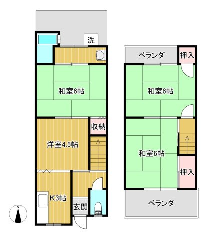 【DIY向け中古戸建】南向き×前道5.9m！地下鉄歩8分の間取り