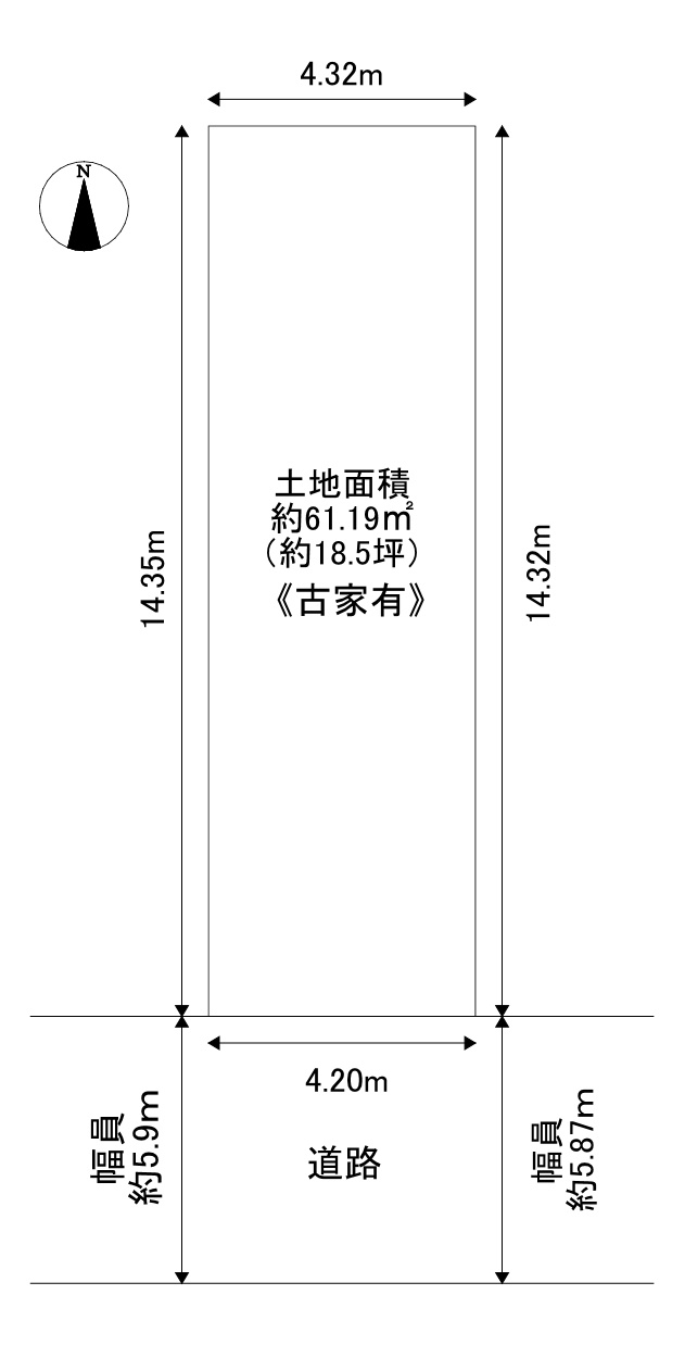 深草西浦町1丁目売土地の土地図