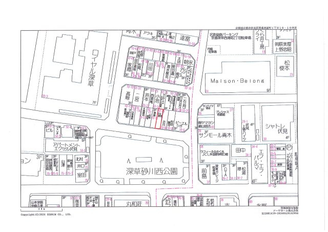 深草西浦町1丁目売土地の地図