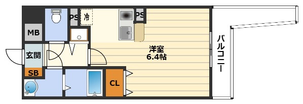 レジディア天神橋の間取り