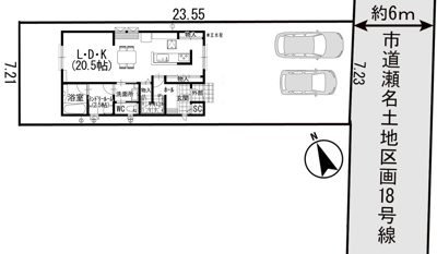 【区画図】 | 葵区瀬名7丁目　新築戸建　B区画