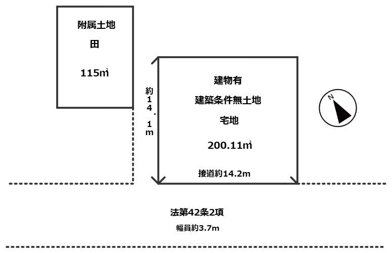 草津市志那中町の区画図