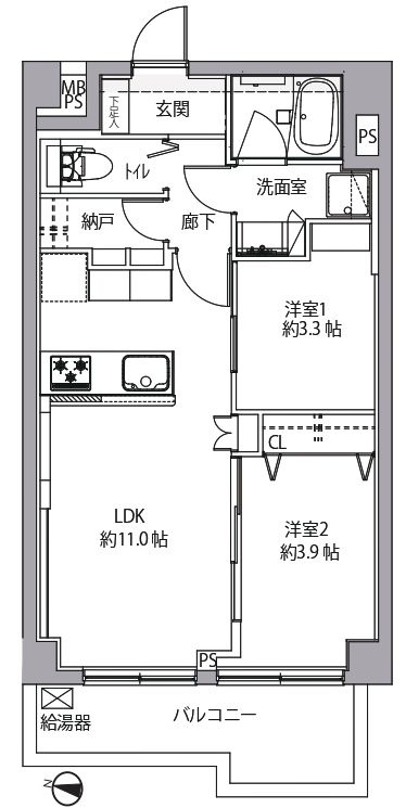 アルカディア錦糸町の間取り|新規リノベーション施工が完了いたしましたのでいつでも内覧が可能です