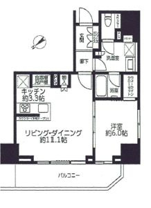 千代田区麹町３丁目の賃貸マンションの間取り