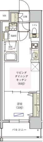 アーバネックス東梅田の間取り