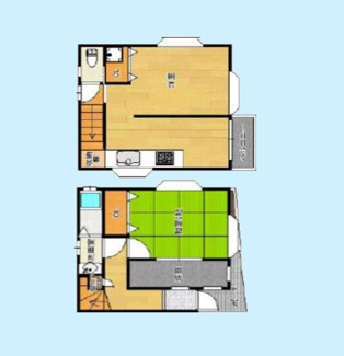 【間取り】 | 目黒区三田2丁目 | 建物面積42.06㎡の2階建戸建！
室内はリフォーム済みで、現況空家のため即日内覧可能です！