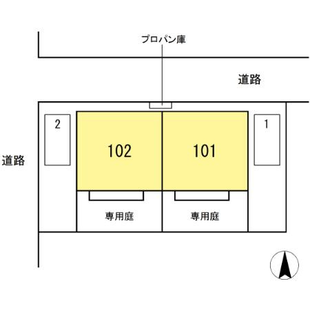 ガーデンエクセルハイムの区画図