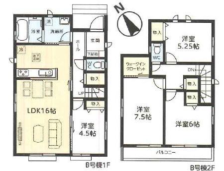 守谷市薬師台2丁目7番　新築戸建　B号棟