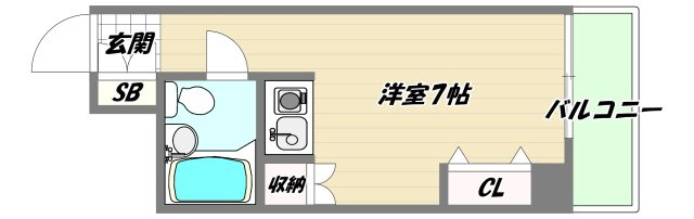 大阪市東淀川区東中島２丁目の賃貸マンションの間取り