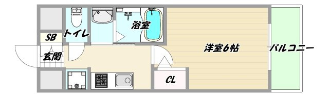 大阪市東淀川区西淡路４丁目の賃貸マンションの間取り