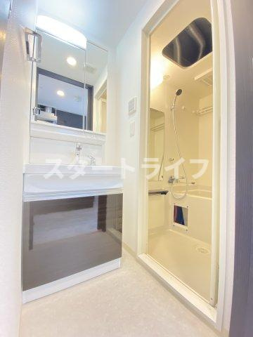 大阪市東淀川区西淡路４丁目の賃貸マンションの洗面所
