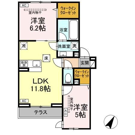 【間取り】 | イヴレーア南台(イヴレーアミナミダイ)