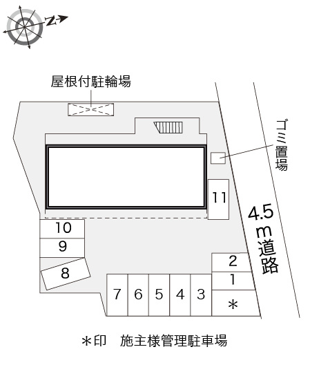 レオパレス笠間 の区画図