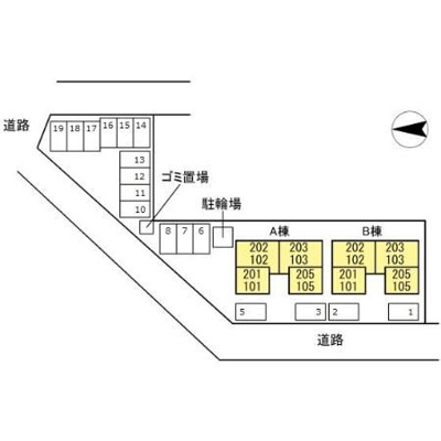 【区画図】 | リビングタウン神原　B棟