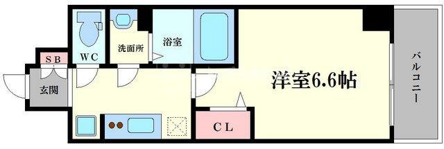 プレサンス梅田Ⅱの間取り