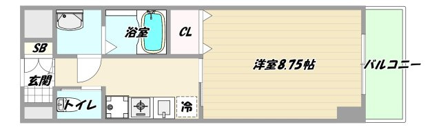 大阪市淀川区宮原２丁目の賃貸マンションの間取り