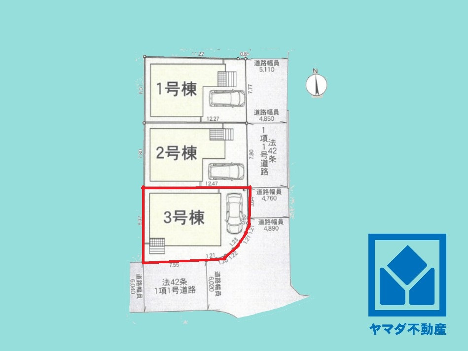 宇治市伊勢田町　第1の区画図