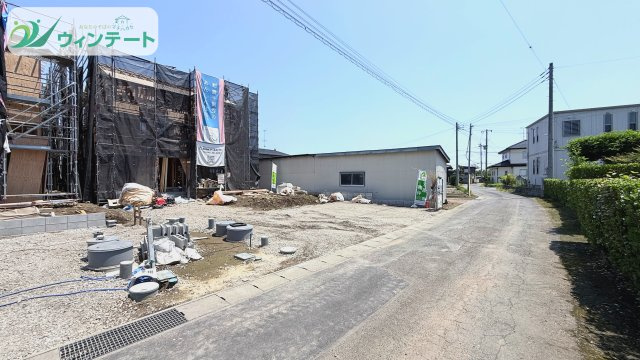 常総市若宮戸第2　新築戸建の前面道路含む現地写真|建築の進捗に応じて見学も可能です。現地で暮らしのイメージを膨らませてください。