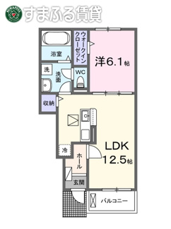 【間取り】 | ル　プティ　ボヌール　安城市姫小川町