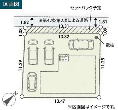 秦野市堀西新築戸建て　第2-1号棟の区画図|区画図「秦野市堀西新築戸建て　1号棟」