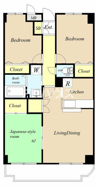 八千代ＴＹプラザＢ棟の間取り