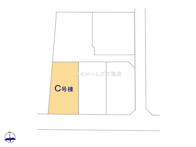 【区画図】 | 一宮市時之島字新田東37『仲介料無料』新築戸建て | C号棟
